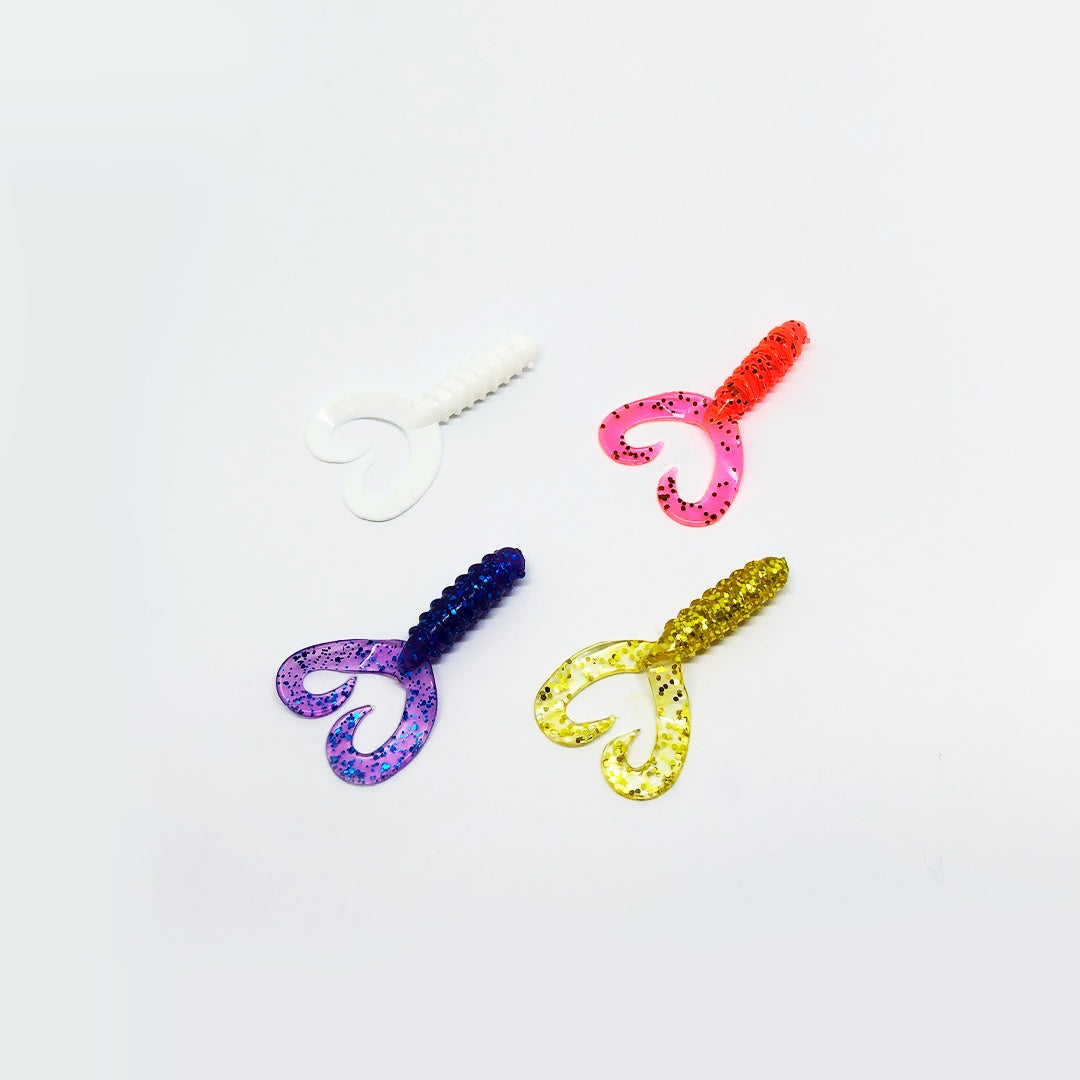2 1/4″ Double Curl Tail Grubs