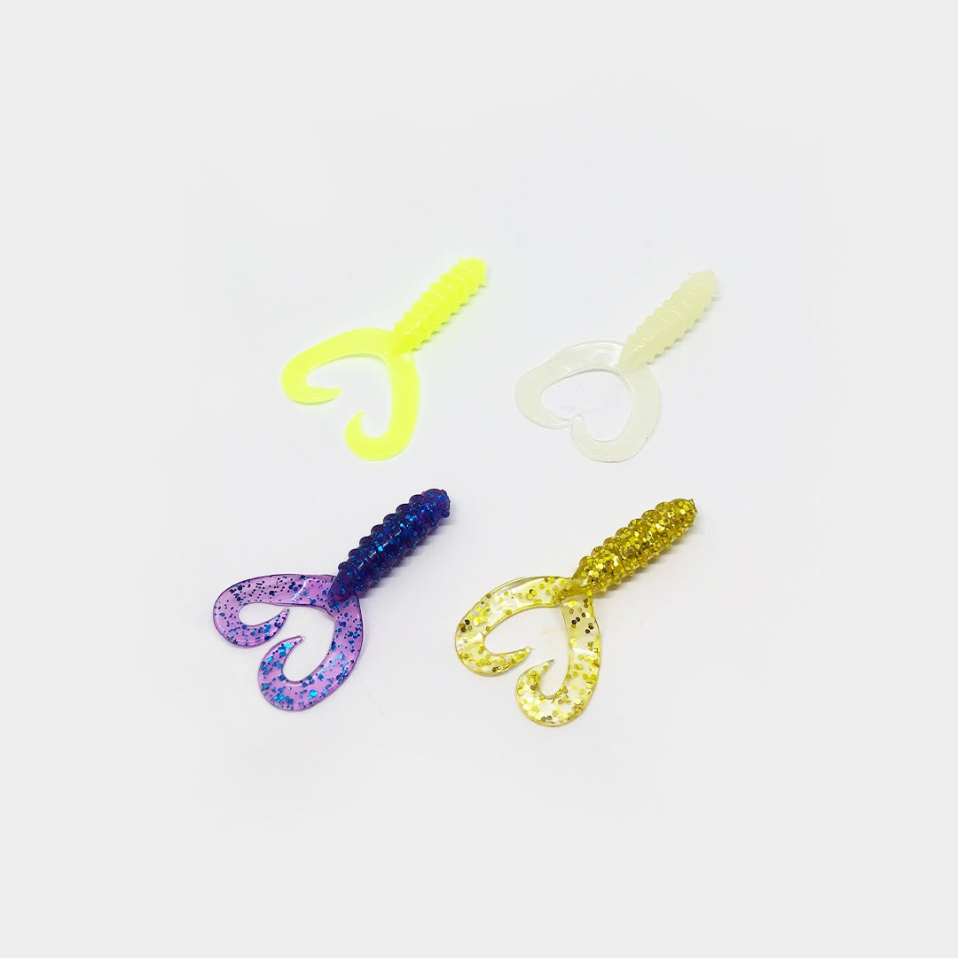 2 1/4″ Double Curl Tail Grubs