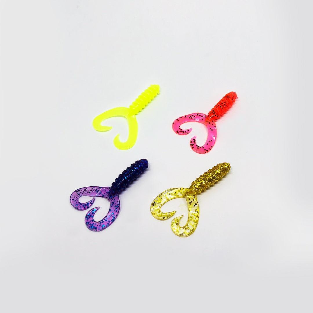 2 1/4″ Double Curl Tail Grubs