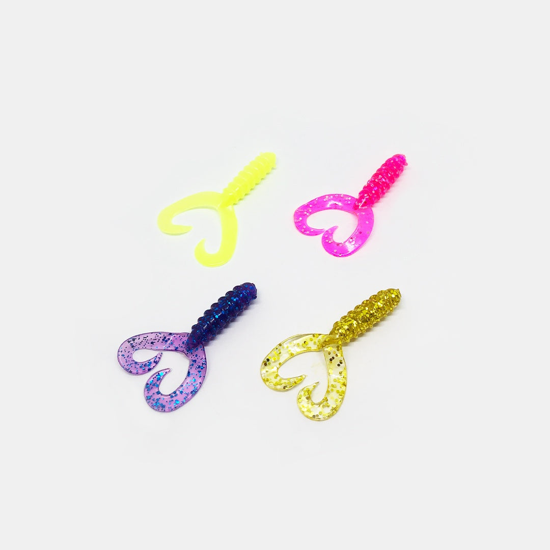 2 1/4″ Double Curl Tail Grubs